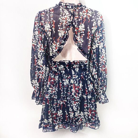 NWOT Ditsy Floral Backless Minidress Sz M - Picture 3 of 10